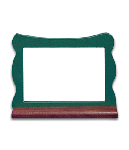 Countertop Green Sign Frame Wave Design 11"L x 7"H